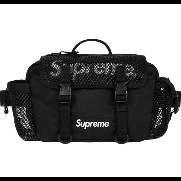 Supreme SS20 Waist Bag Crossbody Messenger Black (Supreme Style) Unisex - Picture 2 of 5